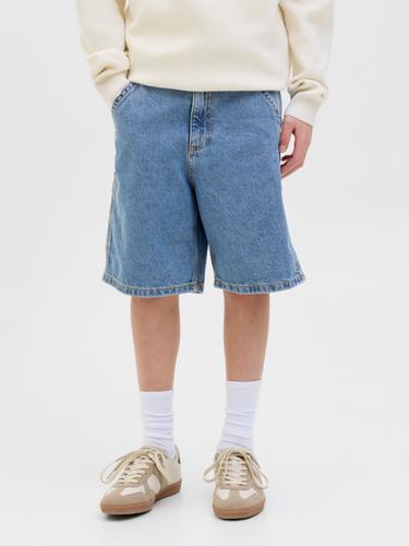 JJITONY JJCARPENTER SHORTS SQ 735 JNR 140 Locker geschnitten - Blue Denim