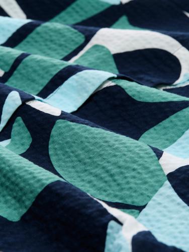 Oversize Bluse mit Muster 36 Oversized Fit - Green Dots And Shapes Design