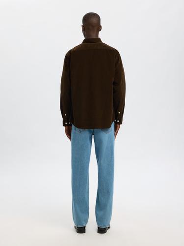 SLHREGDANNI CORD BD LS SHIRT NOOS M Normal geschnitten - Demitasse