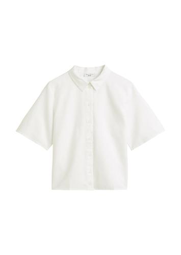 Kurzarm-Bluse relaxed XL Relaxed Fit - Silky White