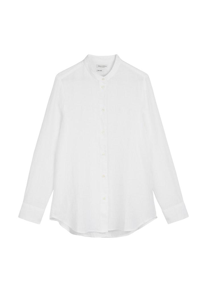 A-Shape-Leinenbluse regular Weiß 34
