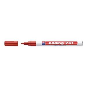 Edding Lackmarker 751 rot Strich-B.1-2mm Rundspitze