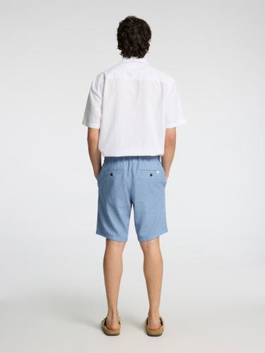 SLHREGULAR-BRODY LINEN SHORTS NOOS Blau XXL