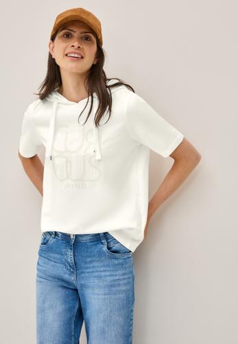 Kapuzenshirt mit Wording L - Vanilla White