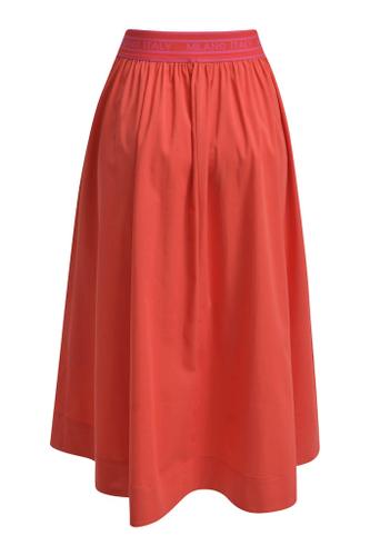 Midiskirt w elastic waistband Rot 34