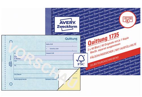 Quittung A6 SDmit Mwst.2x40