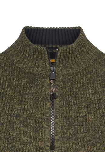 Strick-Troyer mit melierter Struktur L Regular Fit - Forest Green