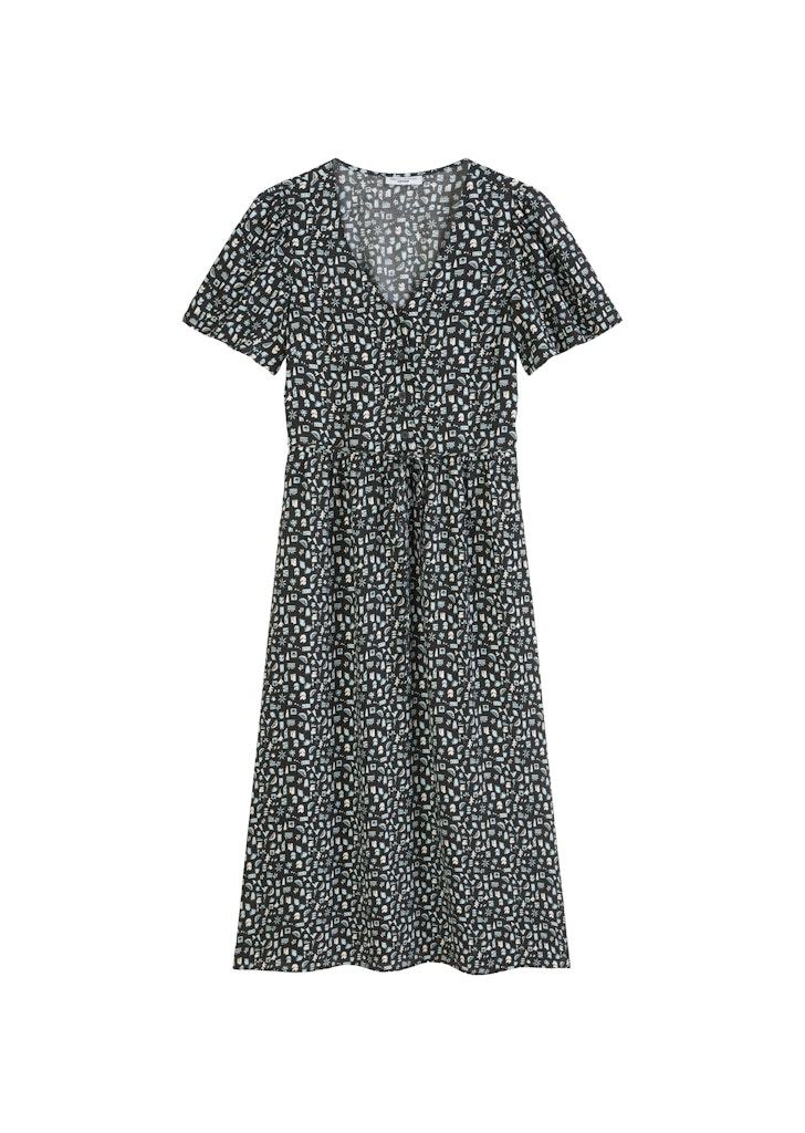 Kleid mit elastischer Taille flared S