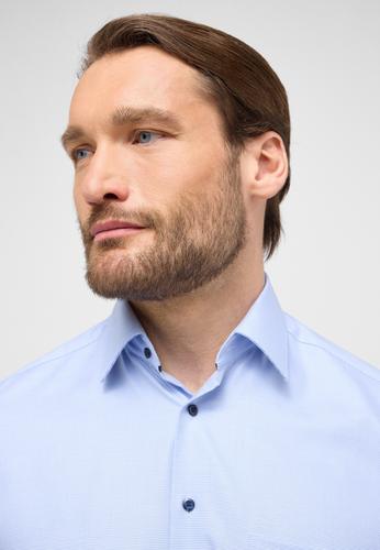 Hemd Hahnentritt Kurzarm 42/Kurzarm COMFORT FIT - Hellblau