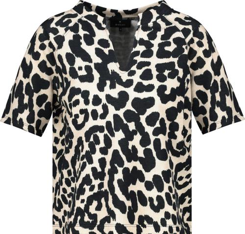 Sweatshirt mit Leomuster 36 - Schwarz Gemustert