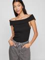VISAHIA OFF SHOULDER TOP M Normal geschnitten - Black