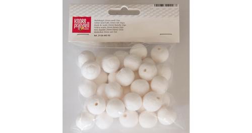 Wattekugel 20 mm 35 Stück weiß Bastelzubehör