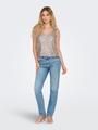 ONLANA S/L V-NECK SEQUINS TOP JRS M Normal geschnitten - Pumice Stone