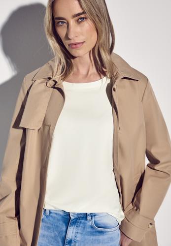 Shirt in Unifarbe 36 - Off White