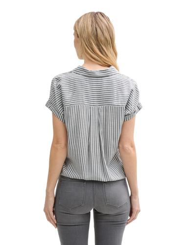 Loose Fit Bluse mit Streifenmuster 36 Loose Fit - Navy White Thin Stripe
