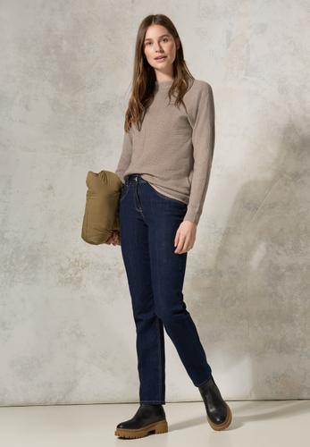 Strukturmix Dolman Pullover XXL - Milky Caramel Melange