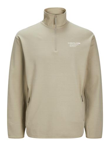 JCOAERO SWEAT HALF ZIP M Locker geschnitten - Silver Sage