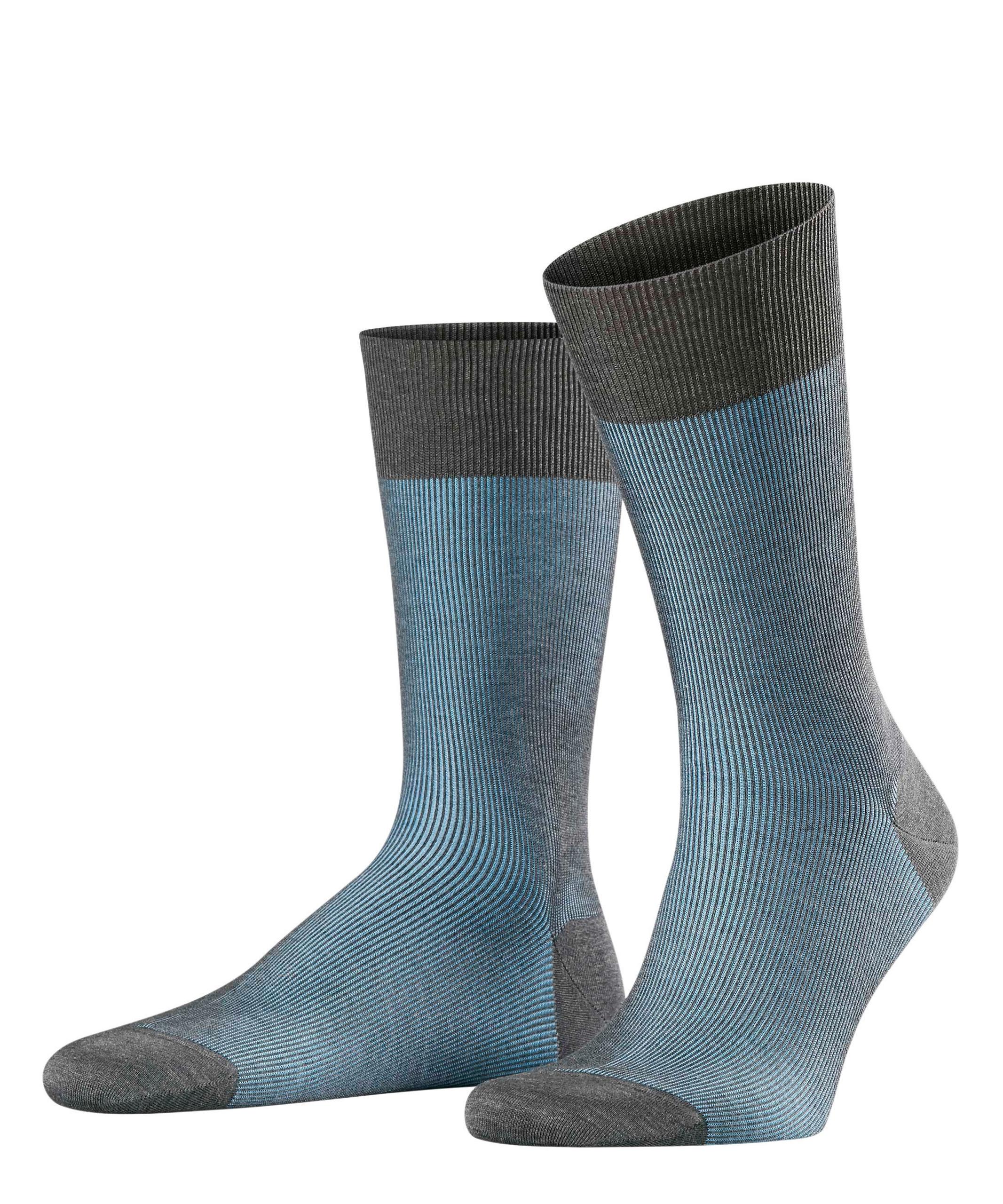 FALKE Fine Shadow Herren 45-46 - Grey-bleue