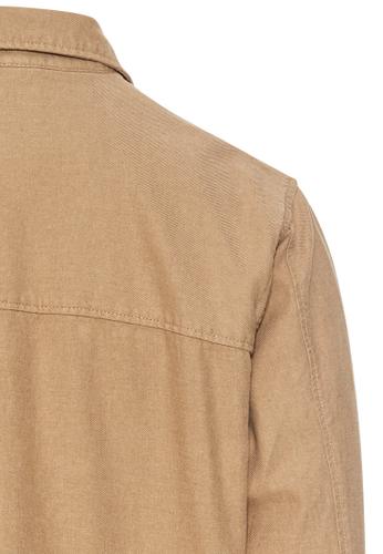 Overshirt aus Leinen-Baumwoll-Mix M Relaxed Fit - Wood
