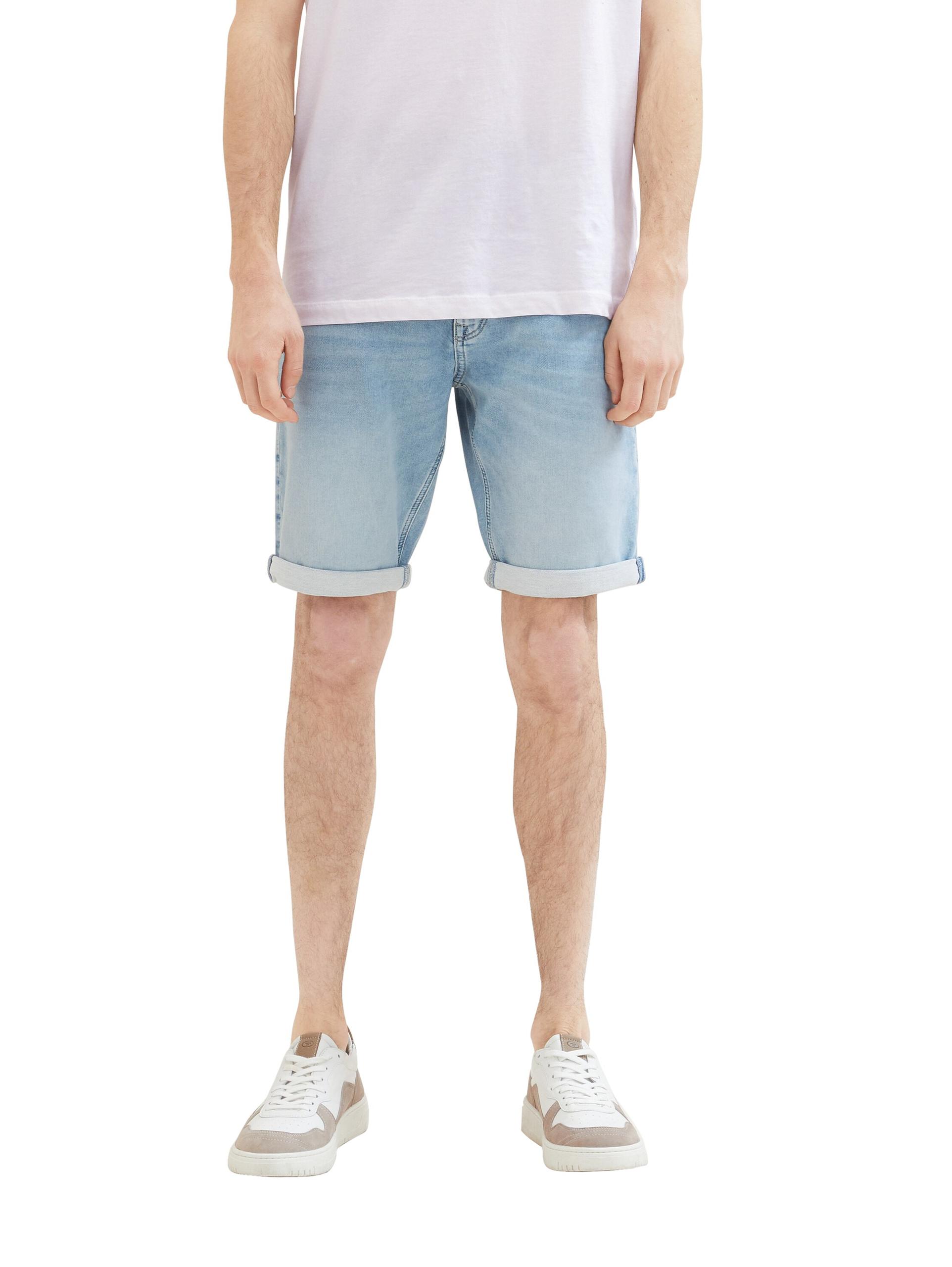 TTJOSH Regular Slim Jeans Shorts 36 Slim Fit - Light Stone Wash Denim