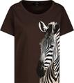 T-Shirt mit Zebra-Print 46 - Dark Chocolate