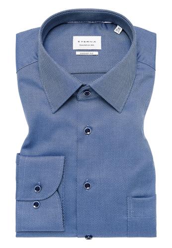 Hemd Dobbydesign Langarm 42/Langarm - 65cm COMFORT FIT - Denim
