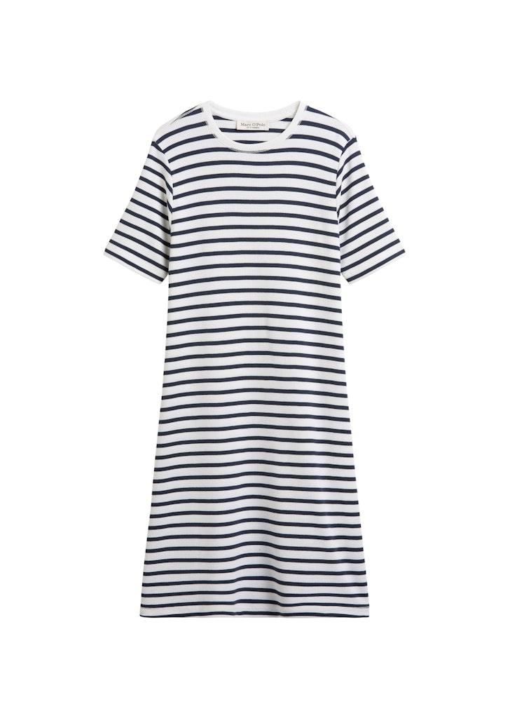 Streifen-Jerseykleid loose XS - Multi/ Muted Blue