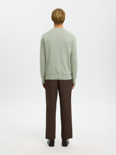 SLMTORINO LS KNIT CREW NECK NOOS L Normal geschnitten - Aqua Gray