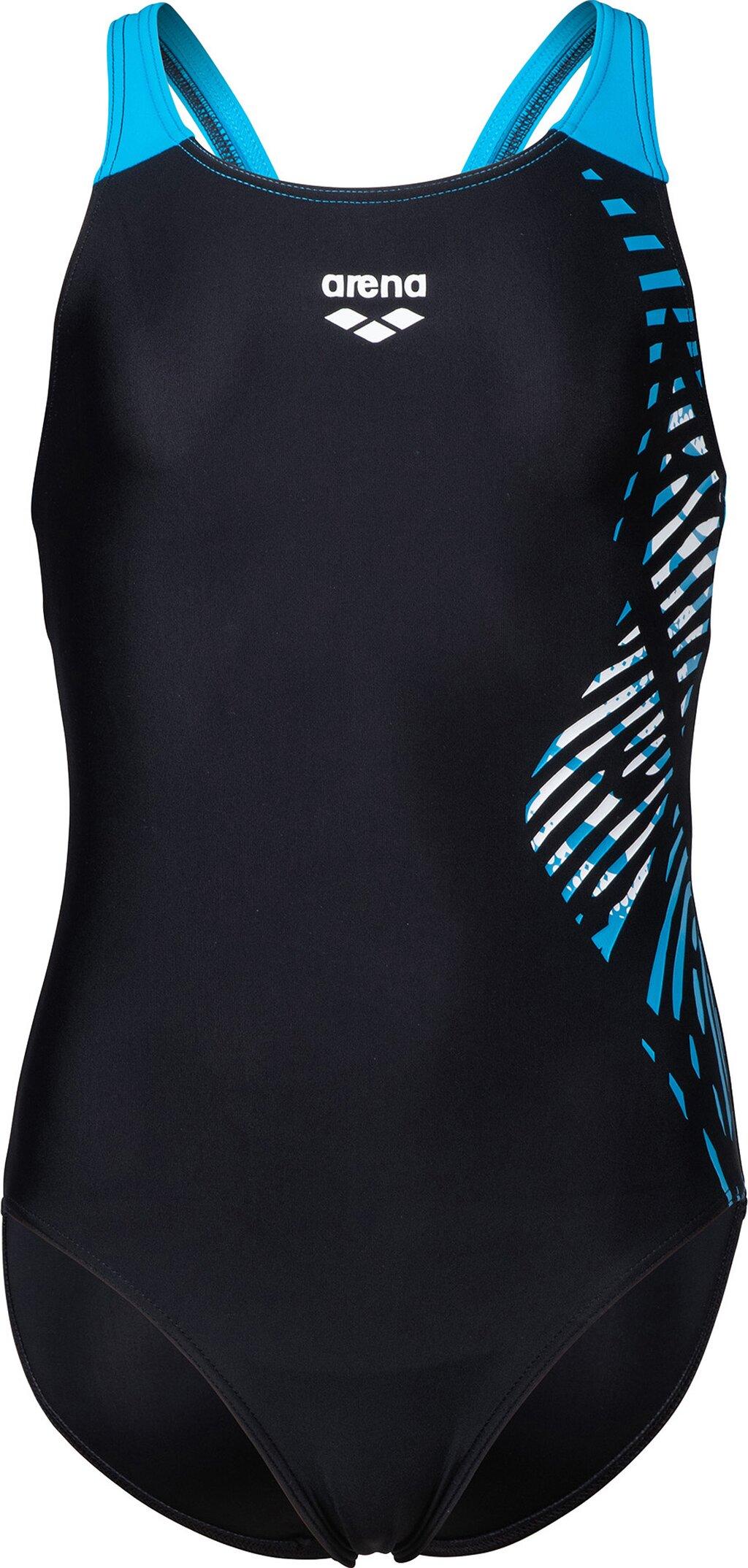 ARENA Kinder Schwimmanzug GIRL'S VORTEX SWIMSUIT V BACK 128 in Schwarz