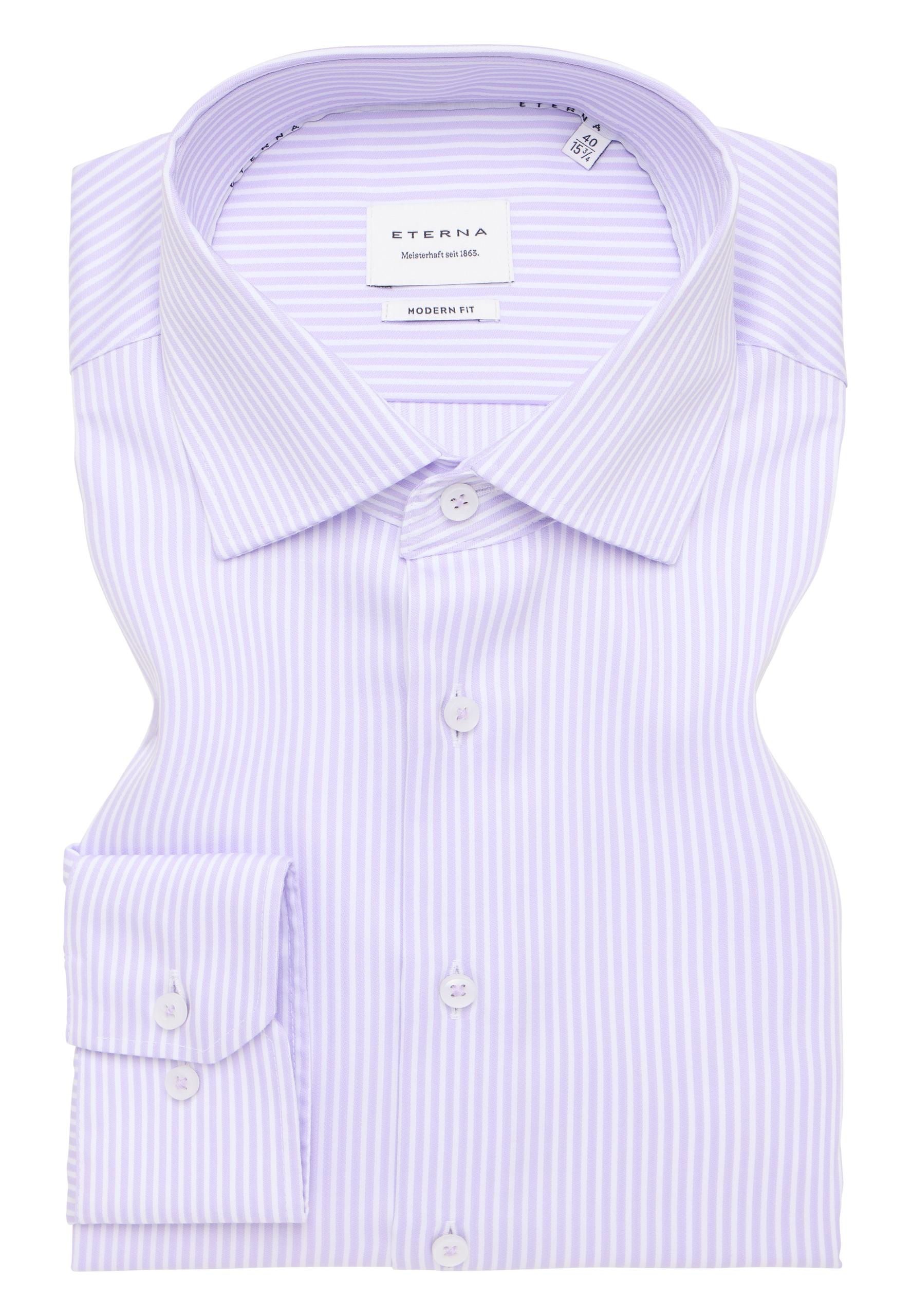 Hemd Satingewebe Langarm 42/Langarm - 65cm MODERN FIT - Lavender