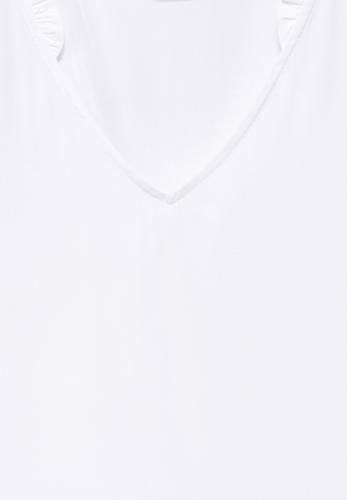 Blusentop mit Frills 42 - White