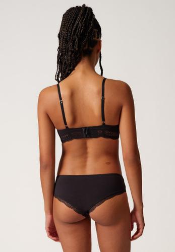 Skiny Damen Triangel gepaddet Classicotton Schwarz 80 B