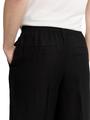 TTLEA Wide Leg Hose mit Leinenanteil 38/32 Wide Leg Fit - Deep Black