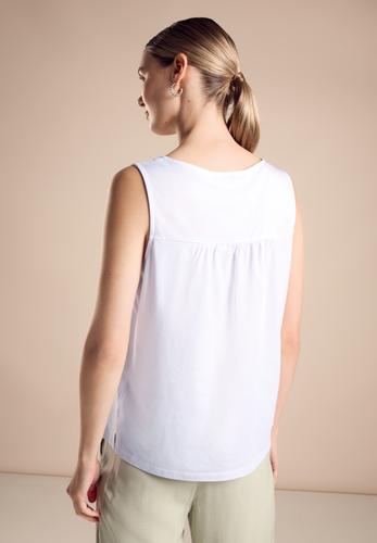 Top mit Spitze Weiß 38