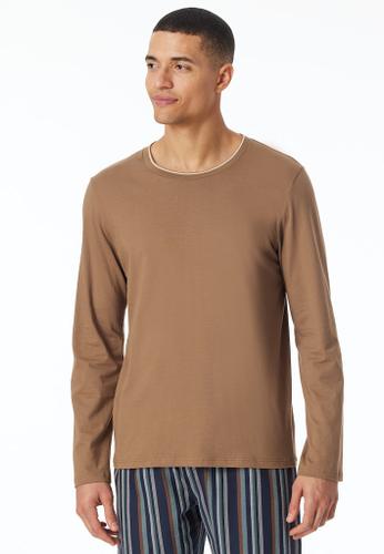Langarmshirt Rundhals Gelb 54