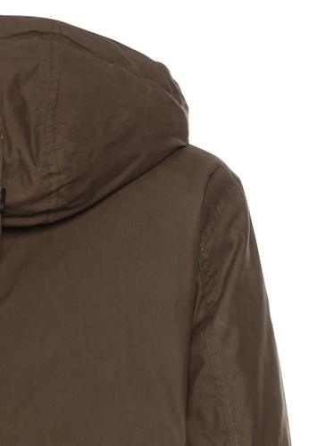 Mantel mit fester Kapuze 42 Relaxed Fit - Dark Khaki