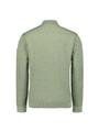 Pullover Half Zip Plated Structure Knit M Regular Fit - Light Moss