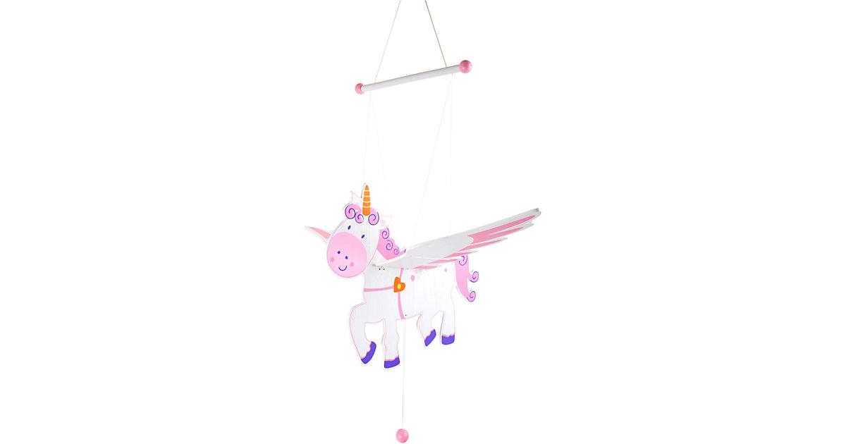 Schwingtier Einhorn Luna rosa/weiß
