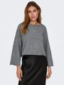 JDYRUE LIFE L/S BOAT NECK PULL KNT NOOS XL Knit Fit - Medium Grey Melange