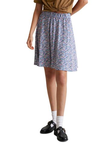 Ausgestellter Minirock L Flared - Medium Blue_multi_05