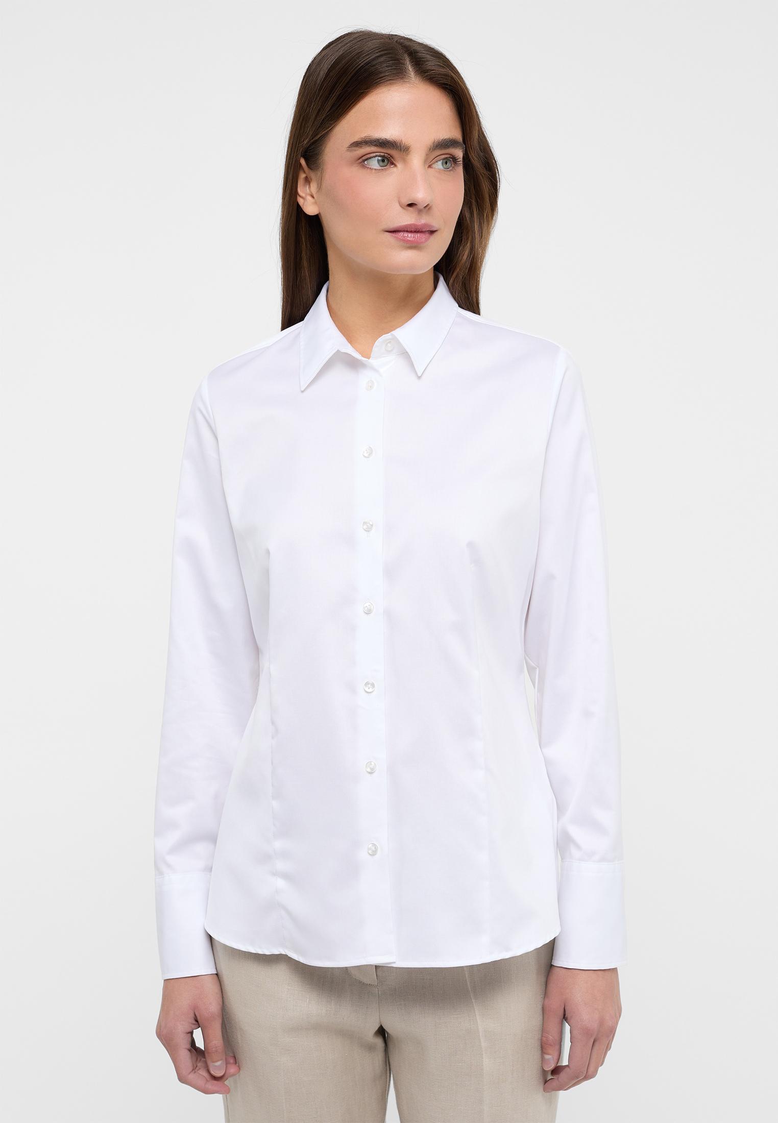 Cover Shirt Bluse Twill Langarm 38/Langarm REGULAR FIT - Weiß