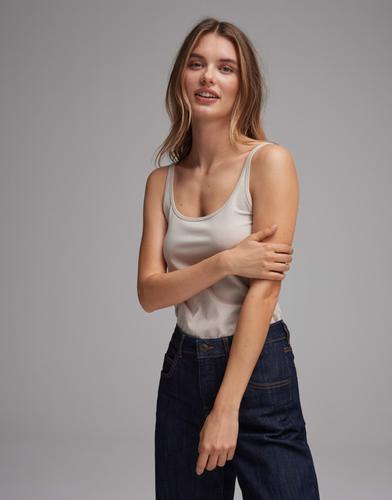 OPUS Tanktop »Ina« mit schmalen Trägern - Beige / 42