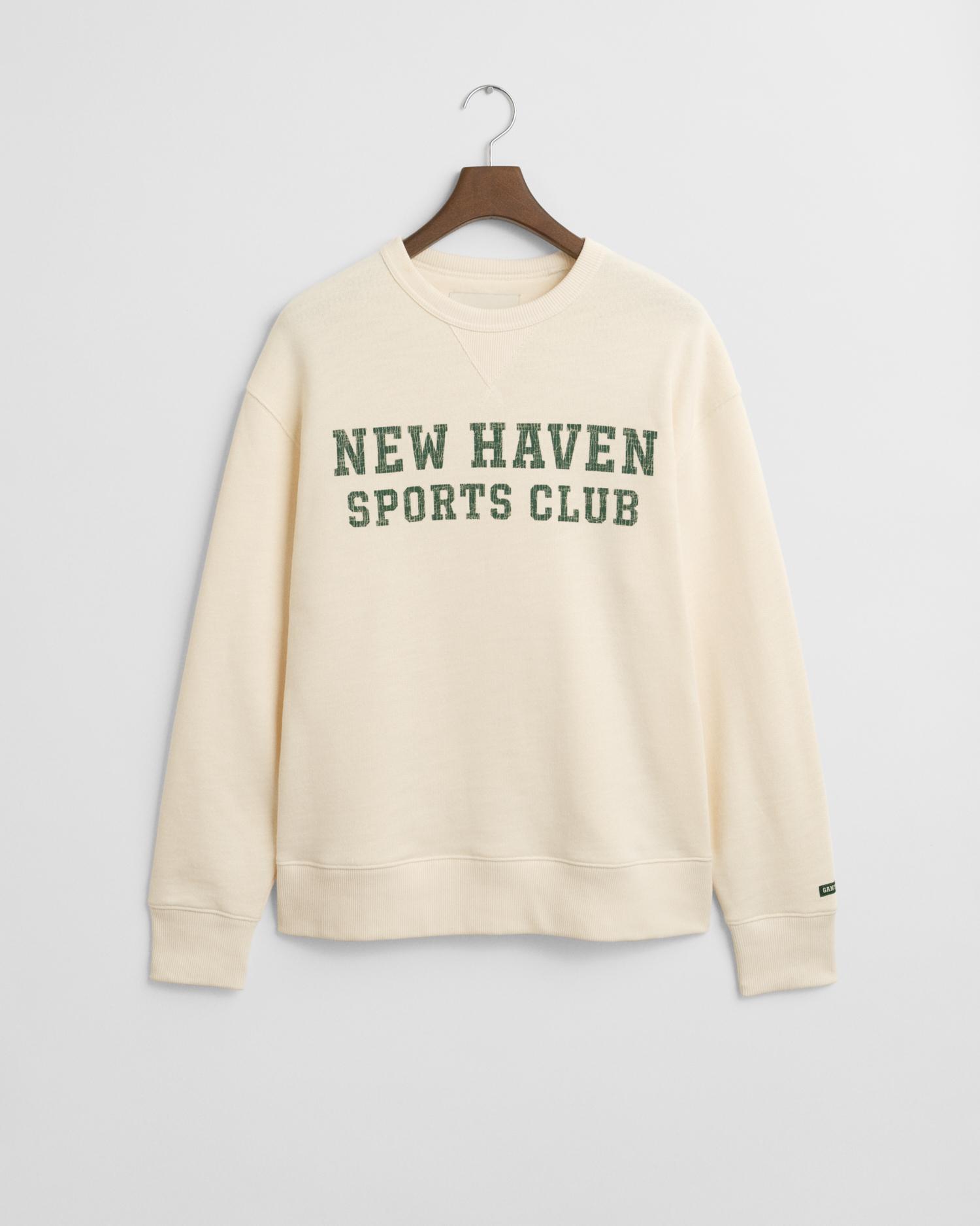 Graphic Rundhals-Sweatshirt M - Cream