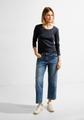 Basic Langarmshirt M - Night Sky Blue