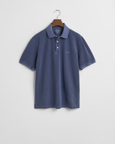 Sunfaded Piqué Poloshirt Blau XL