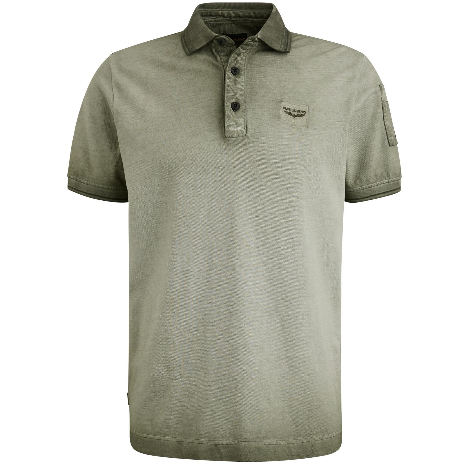 cold dye pique M Regular Fit - Deep Lichen Green