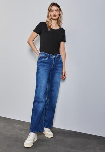 Basic T-Shirt in Unifarbe 36 - Black
