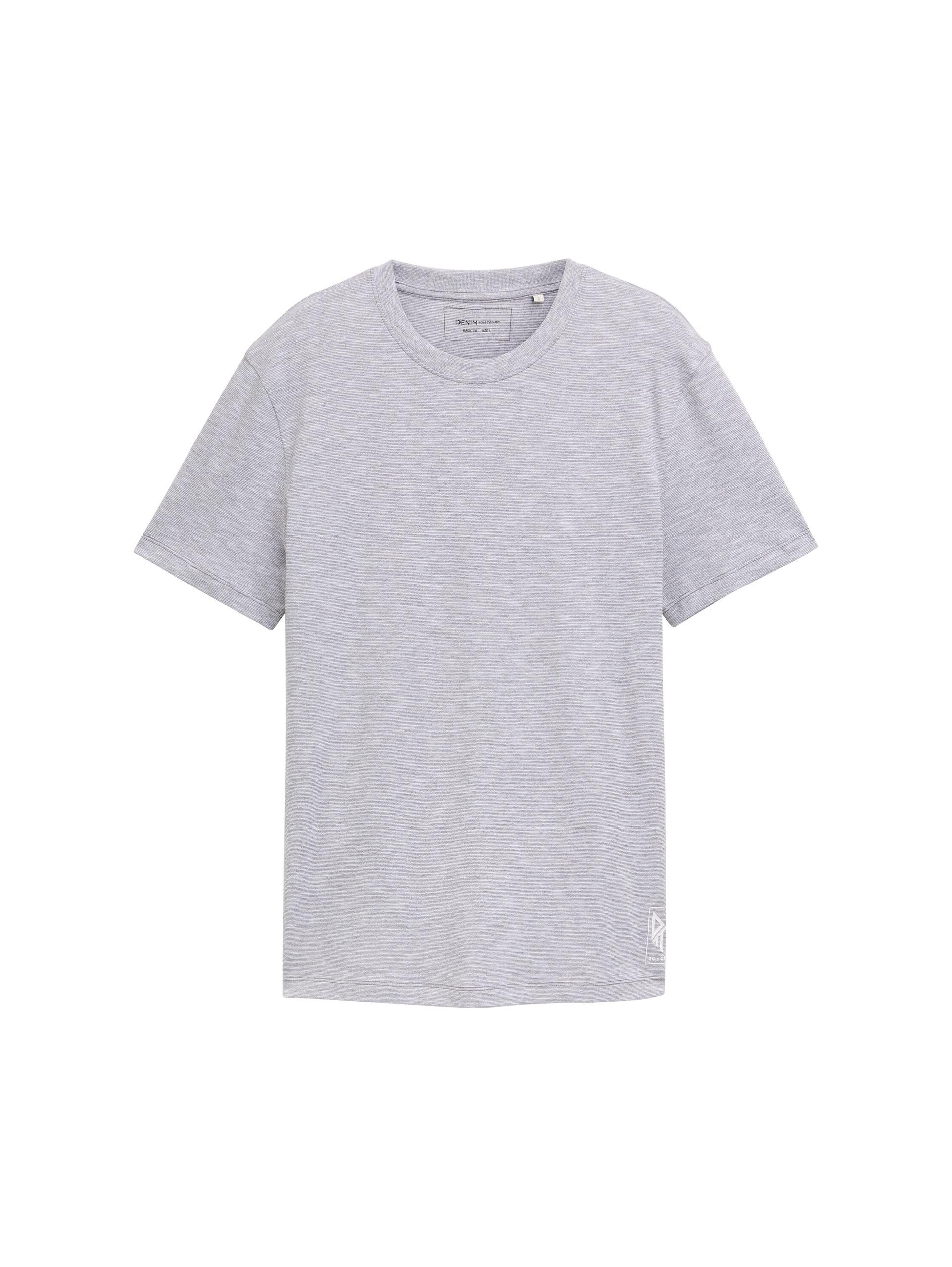 Basic T-Shirt in Melange-Optik M Regular Fit - Pavement Grey