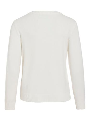 VIRIL O-NECK L/S KNIT TOP - NOOS Weiß M