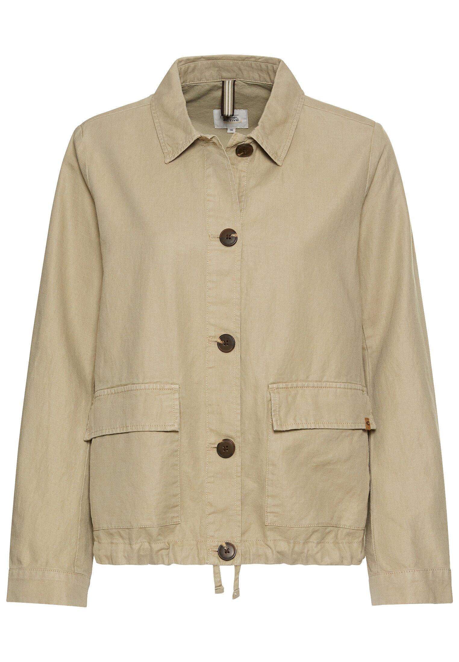 Leichter Blazer aus einem Leinenmix 36 Regular Fit - Dark Straw